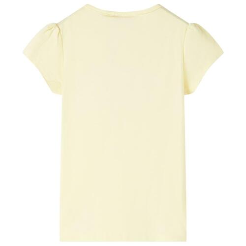T-shirt til børn str. 104 lysegul
