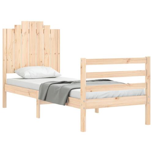 Sengeramme med sengegavl Small Single massivt træ