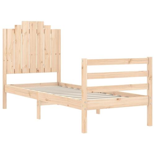 Sengeramme med sengegavl Small Single massivt træ