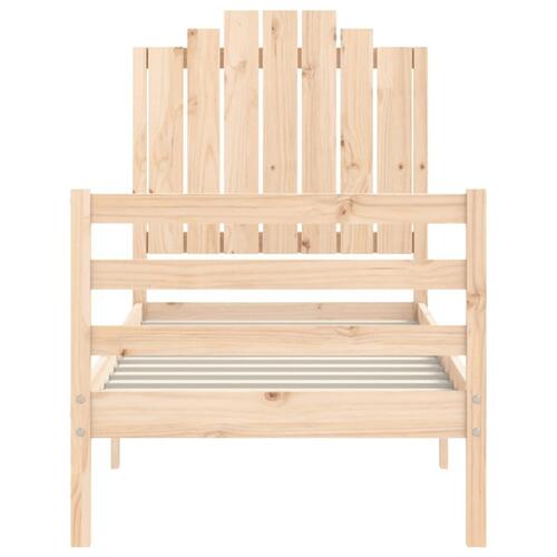 Sengeramme med sengegavl Small Single massivt træ