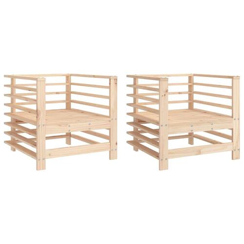 Havestole 2 stk. massivt fyrretræ