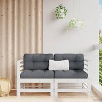 Hjørnemoduler til havesofa 2 stk. massivt fyrretræ hvid