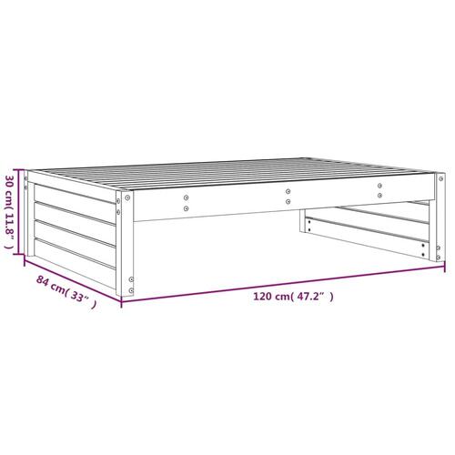 Udendørs fodskammel 120x80 cm imprægneret fyrretræ