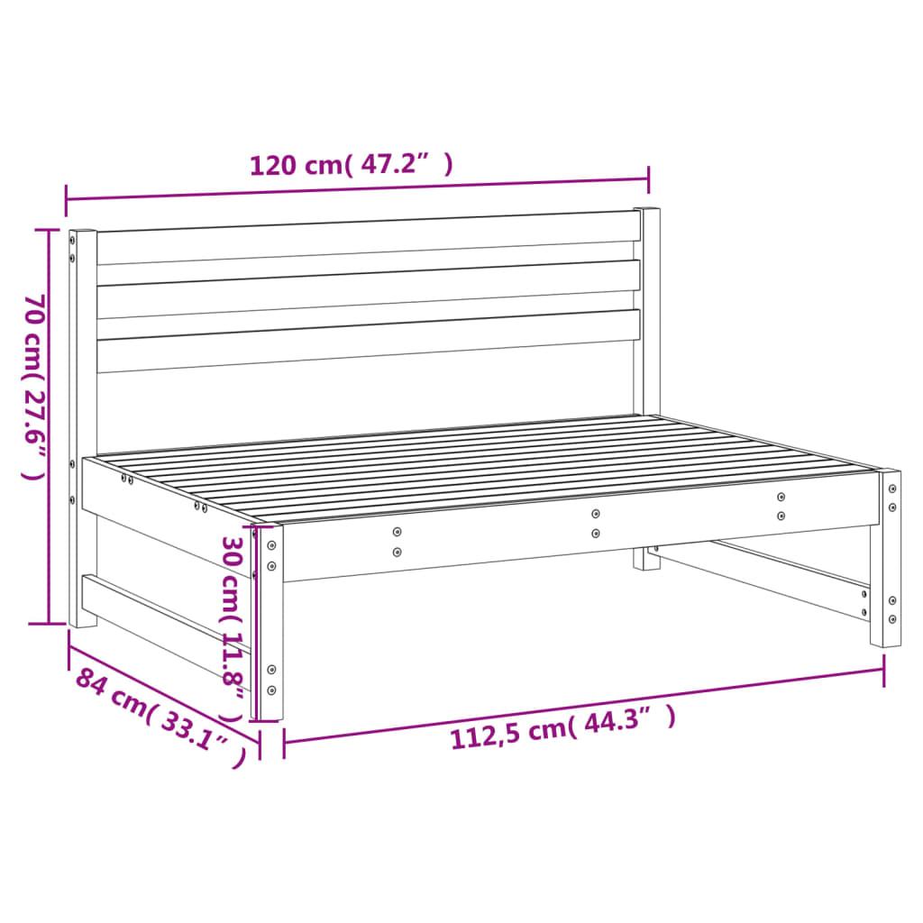 Midtermodul til havesofa 120x80 cm imprægneret fyrretræ