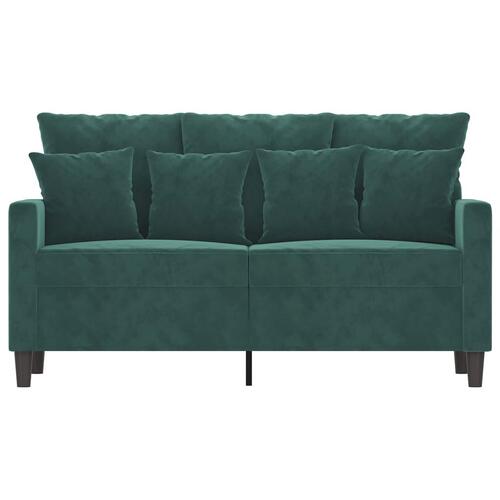 2-personers sofa 120 cm fløjl mørkegrøn