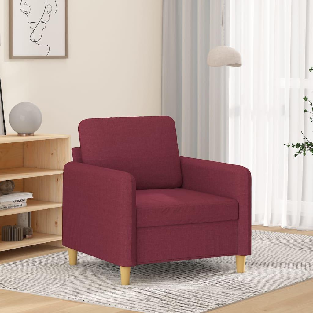 Lænestol 60 cm stof vinrød