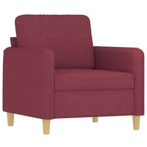 Lænestol 60 cm stof vinrød