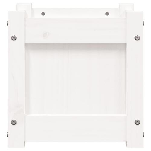 Plantekasse 31x31x31 cm massivt fyrretræ hvid