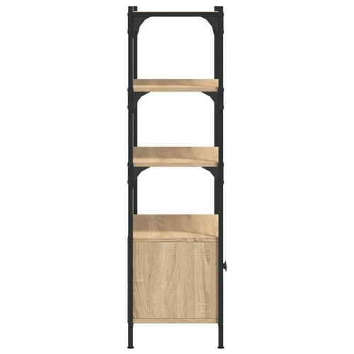 Bogreol med 3 hylder 70x30x109,5 cm konstrueret træ sonoma-eg
