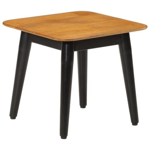 Sofabord 45x45x40 cm massivt mangotræ og jern