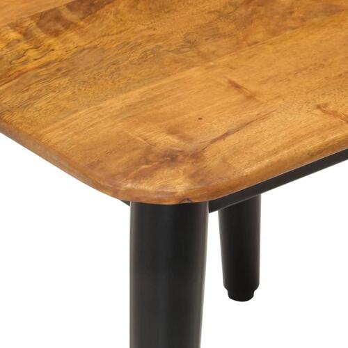 Sofabord 45x45x40 cm massivt mangotræ og jern