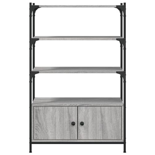 Bogreol 3 hylder 70x30x109,5 cm konstrueret træ grå sonoma-eg