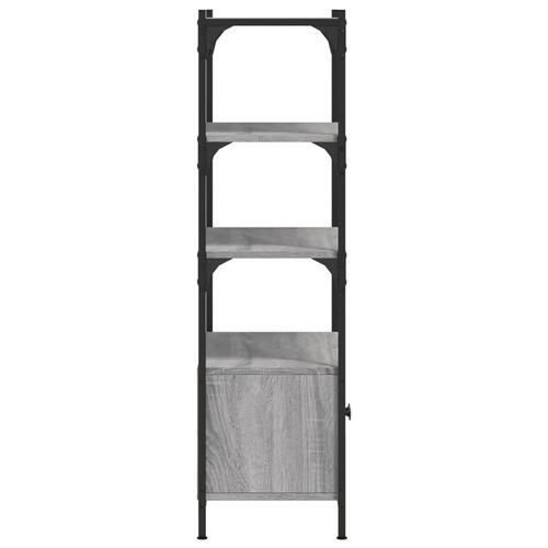 Bogreol 3 hylder 70x30x109,5 cm konstrueret træ grå sonoma-eg