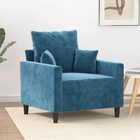 Lænestol 60 cm velour Blå