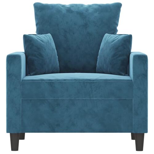Lænestol 60 cm velour Blå