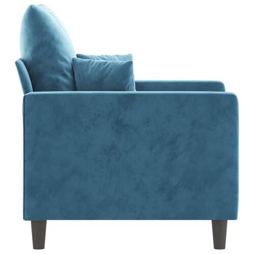 Lænestol 60 cm velour Blå