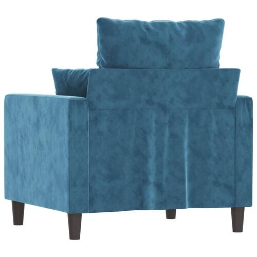 Lænestol 60 cm velour Blå