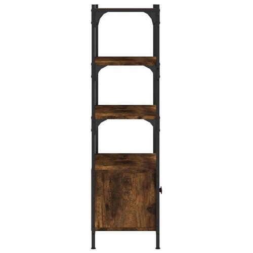 Bogreol med 3 hylder 70x30x109,5 cm konstrueret træ røget eg