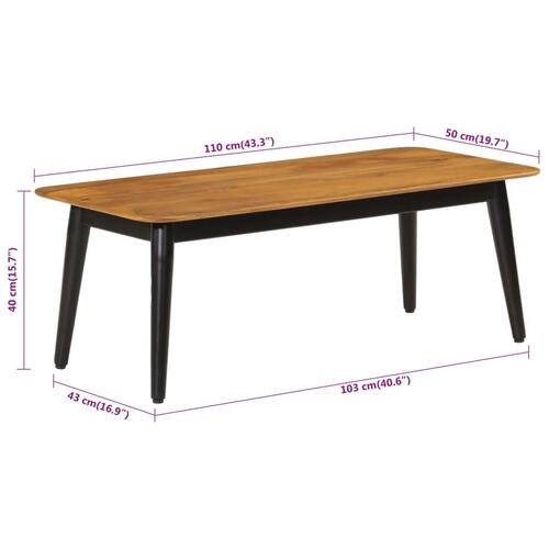 Sofabord 110x50x40 cm massivt mangotræ og jern