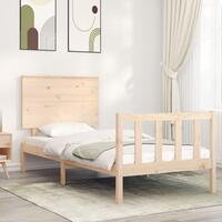 Sengeramme uden madras 100x200 cm massivt fyrretræ