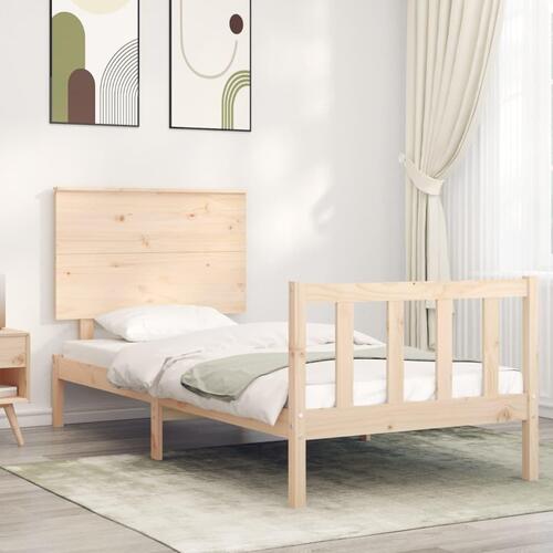 Sengeramme uden madras 100x200 cm massivt fyrretræ