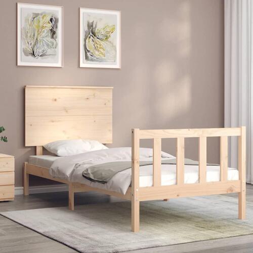 Sengeramme uden madras 100x200 cm massivt fyrretræ