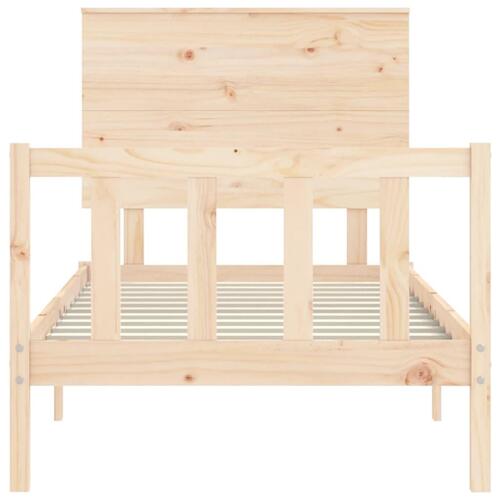 Sengeramme uden madras 100x200 cm massivt fyrretræ