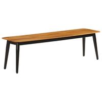 Bænk 160x40x45 cm massivt mangotræ og jern