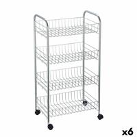 Rullebord Confortime Sølvfarvet Metal 41 x 26,5 x 76 cm (6 enheder)