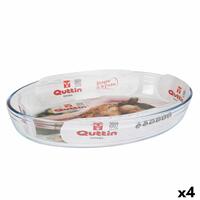 Ovn Fad Quttin Gennemsigtig Glas Oval 4,5 L 39,6 x 27,35 x 6,6 (4 enheder)