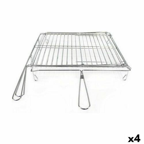 Grill Algon Chromsalt Roterende Sølvfarvet 45 x 50 x 9 cm (4 enheder)