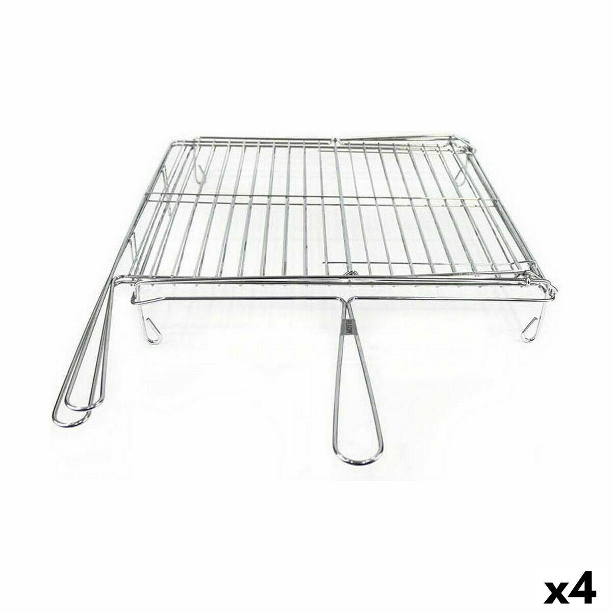 Grill Algon Chromsalt Roterende Sølvfarvet 45 x 50 x 9 cm (4 enheder)