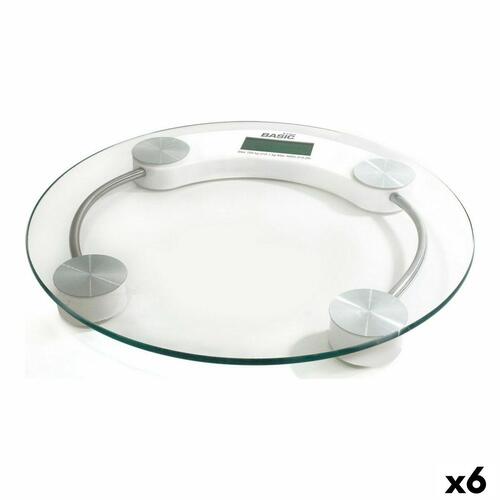Digital badevægt Basic Home Gennemsigtig 33 x 3,5 cm (6 enheder)