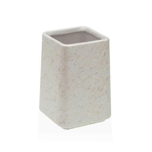 Tandbørsteholder Versa Hvid Keramik Plastik 7 x 10 x 7 cm