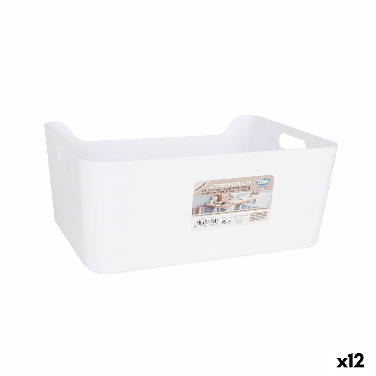 Multibrug kurv Dem Hvid 33 x 24 x 14,5 cm (12 enheder)