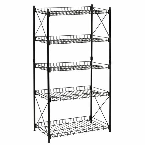 Hylder Confortime Metal Sort 52 x 34 x 110 cm (2 enheder)