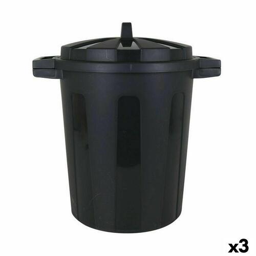 Skraldespand Dem 50 L Sort 55 x 41 x 54 cm (3 enheder)