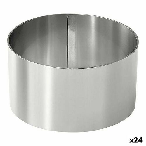 Serveringsform Sølvfarvet Rustfrit stål 10 cm 0,8 mm (24 enheder) (10 x 4,5 cm)