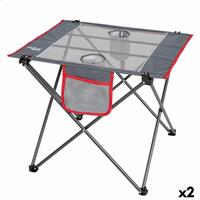 Sammenklappeligt bord Aktive Camping Grå 62 x 50 x 50 cm (2 enheder)