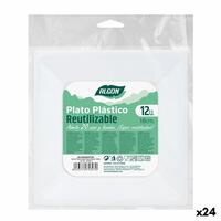 Sæt af genanvendelige tallekener Algon Firkantet Plastik 18 x 18 x 1,5 cm (24 enheder)