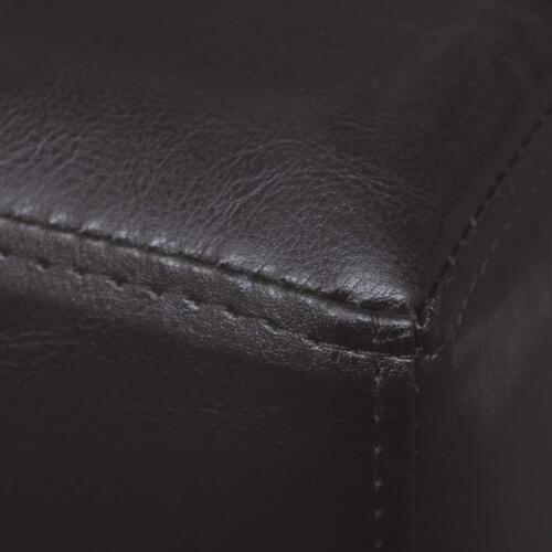 Bænk 139,5 cm kunstlæder brun