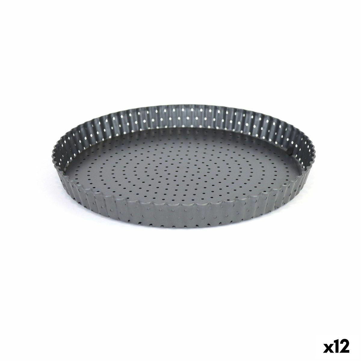 Quttin kageform 28 Ã 3 cm - perforeret med aftagelig bund, 12 stk billede