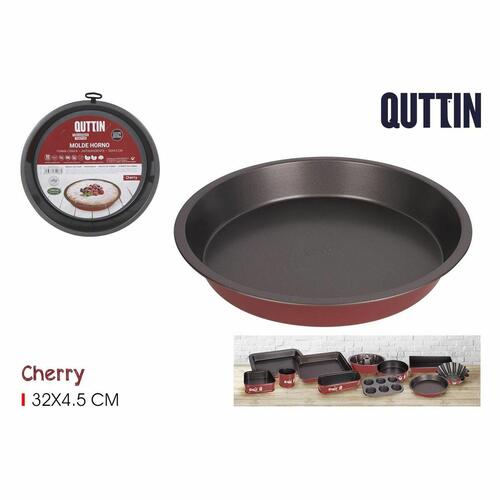 Bageform Quttin Cherry Kulstofstål 32 x 32 x 5 cm (12 enheder)