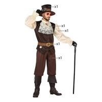 Kostume til voksne DISFRAZ STEAMPUNK M-L Steampunk Brun (5 Dele) M/L