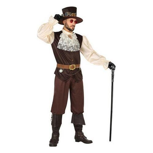 Kostume til voksne DISFRAZ STEAMPUNK M-L Steampunk Brun (5 Dele) M/L