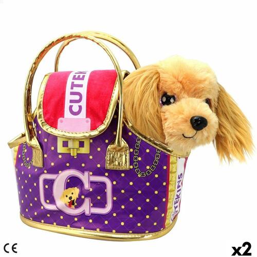 Bamse Funville Cutekins Håndtasker Hund 25 x 20 x 13 cm (2 enheder)