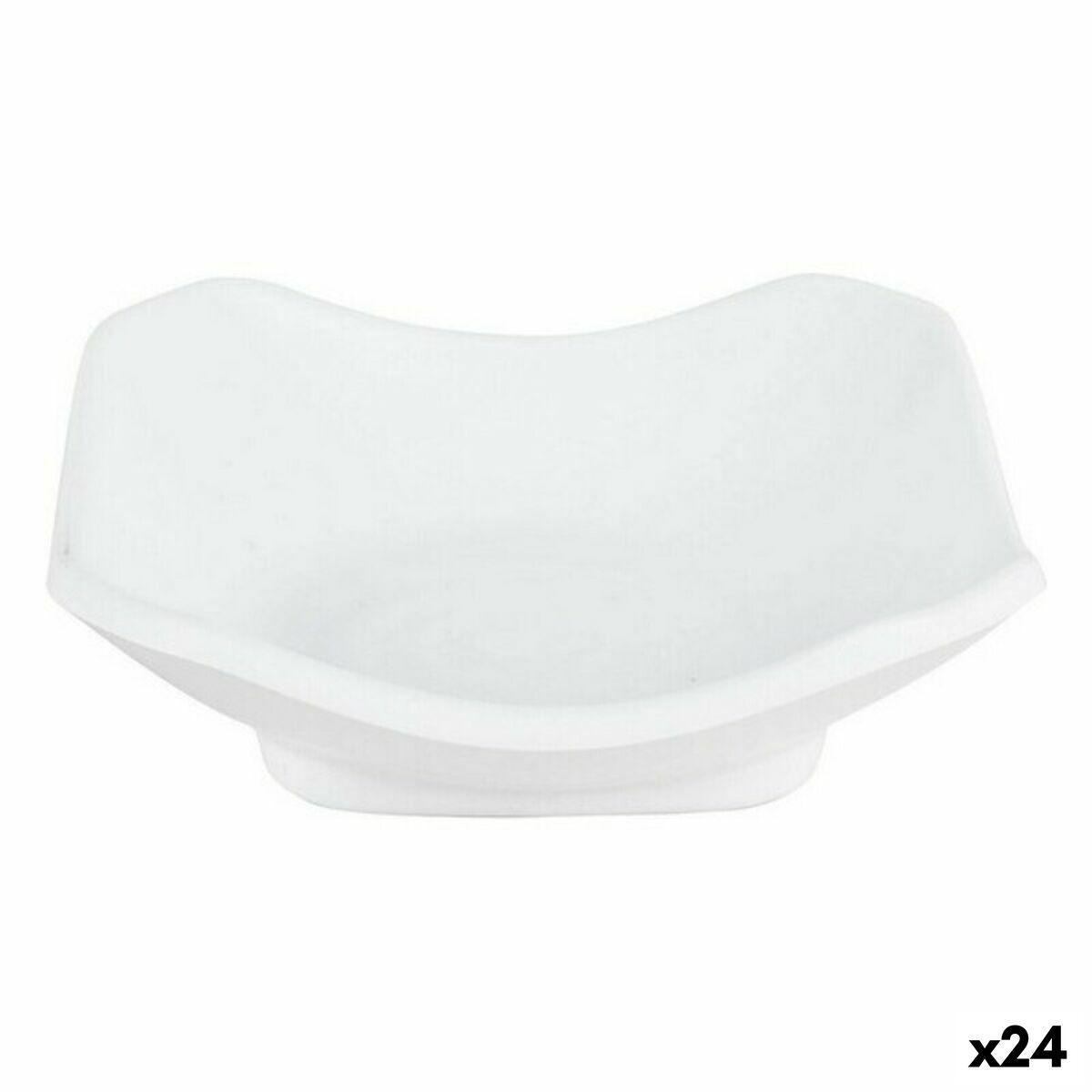 Viejo Valle Troya smagsprøveskåle i hvid melamin - firkantede 11 × 11 × 3,5 cm (24 stk.) billede