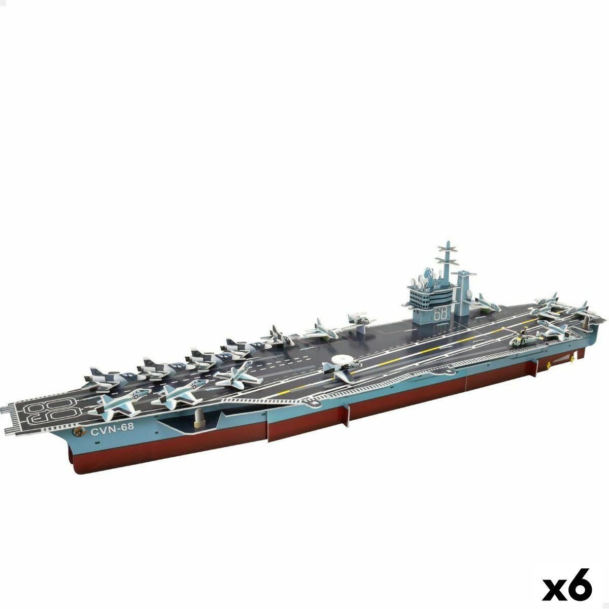 3D puslespil - Nimitz hangarskib, 67 dele (77 × 18 × 20 cm) - 6 enheder