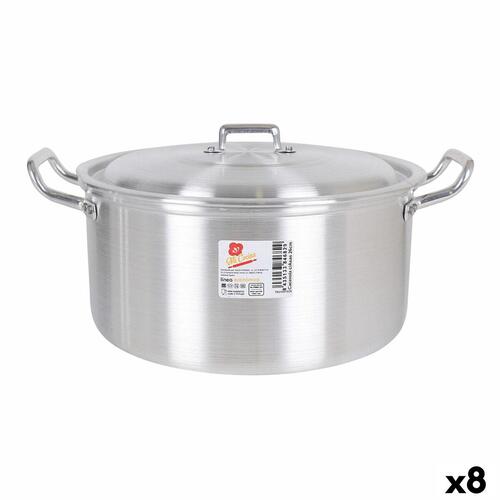 Gryde Med Låg Aluminium 33,5 x 28 x 15 cm (8 enheder)