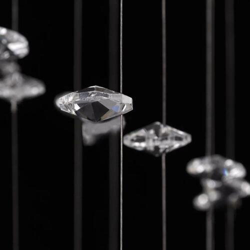 Hvid Loft Lampe med glitrende Glas Crystal Beads 8 x G9 29 cm